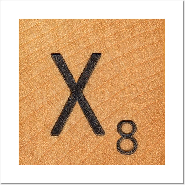 Scrabble Tile 'X' Wall Art by RandomGoodness